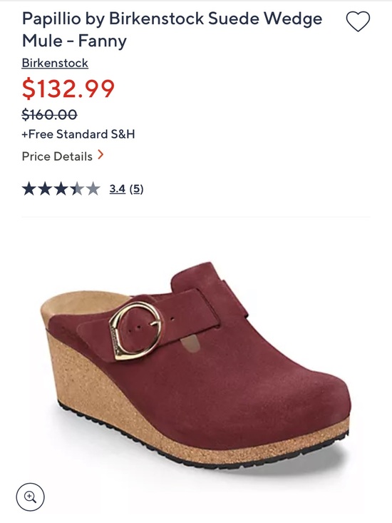 Birkenstock Shoes - Birkenstock Fanny Suede Wedge Mule in Burgundy Red